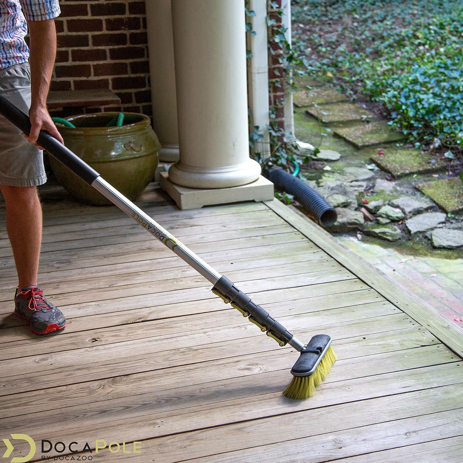 11 Inch Medium Bristle Deck Brush with Telescoping Pole L403157