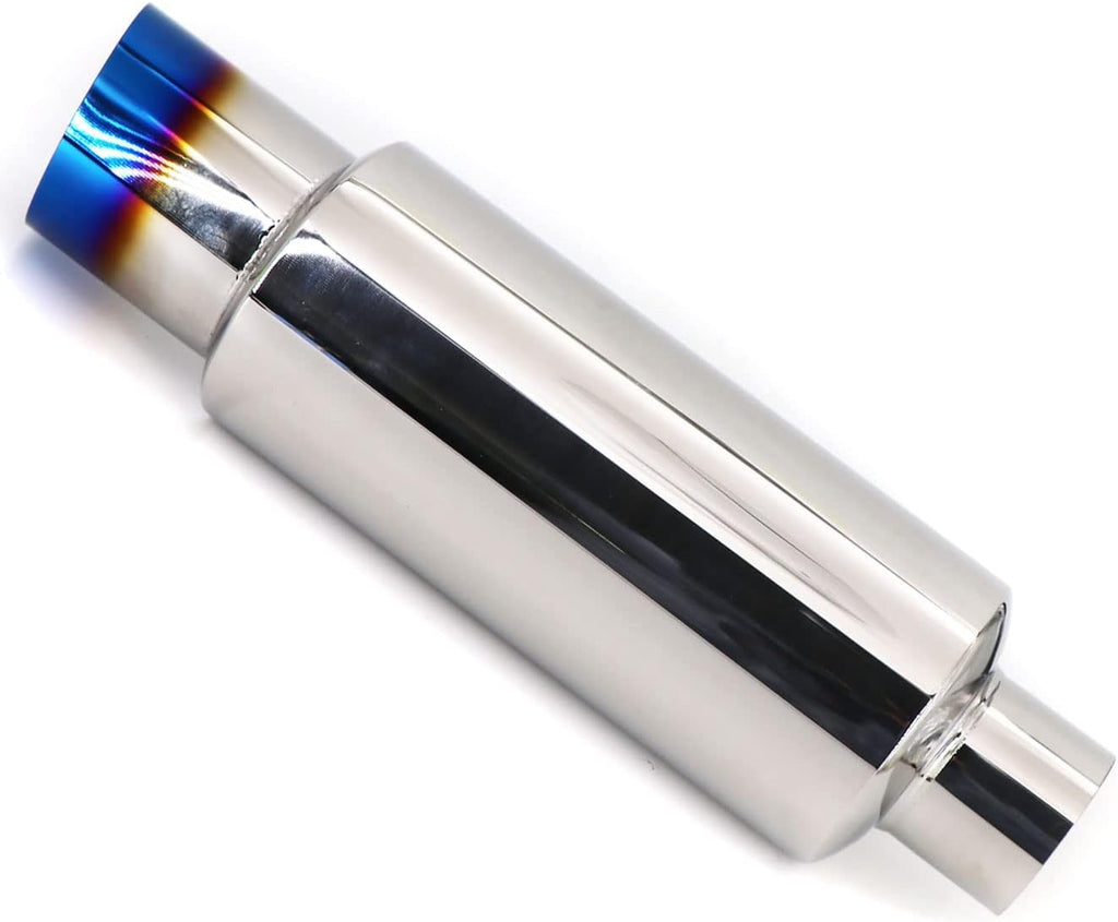 Blue Burnt Stainless Steel Exhaust Tip, 2.5" Inlet 4" Outlet, Pack of 2 A123