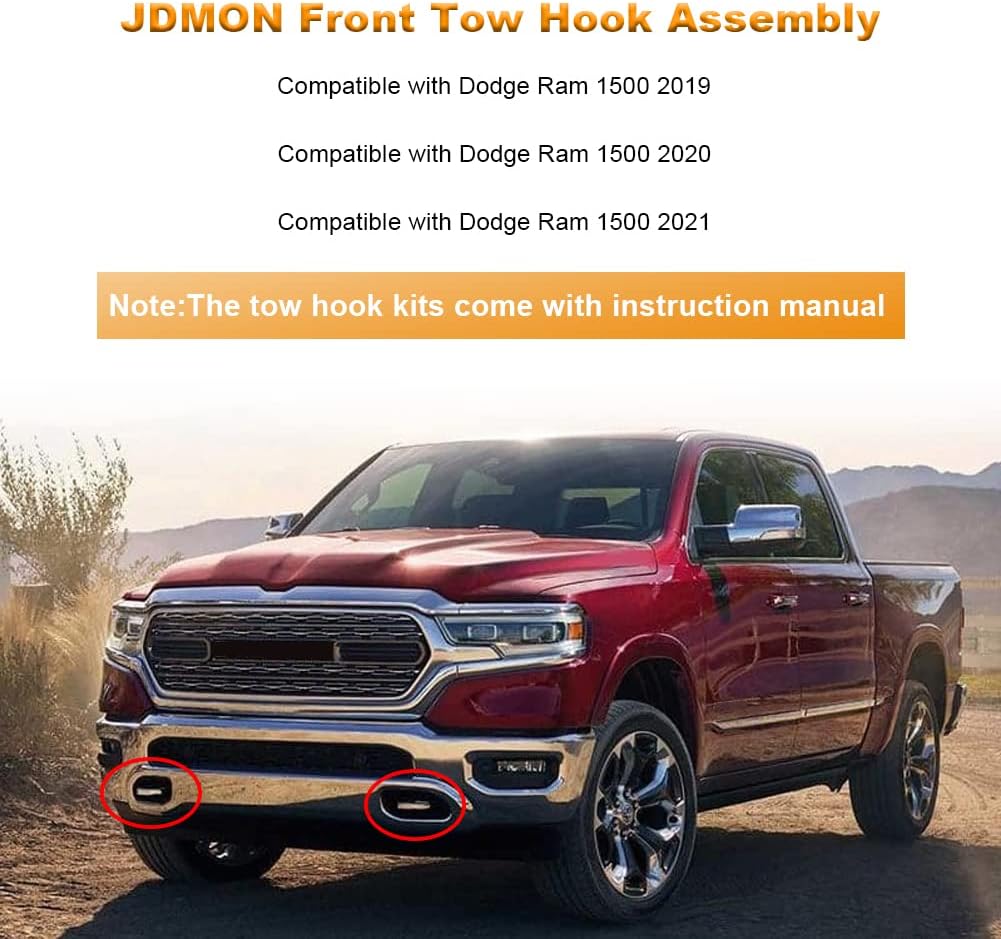 Heavy Duty Front Tow Hook Left and Right Side with Hardware F2034