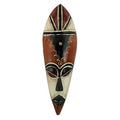 Decorative Ghanaian Large African Rubber Wood Mask, Orange R239662