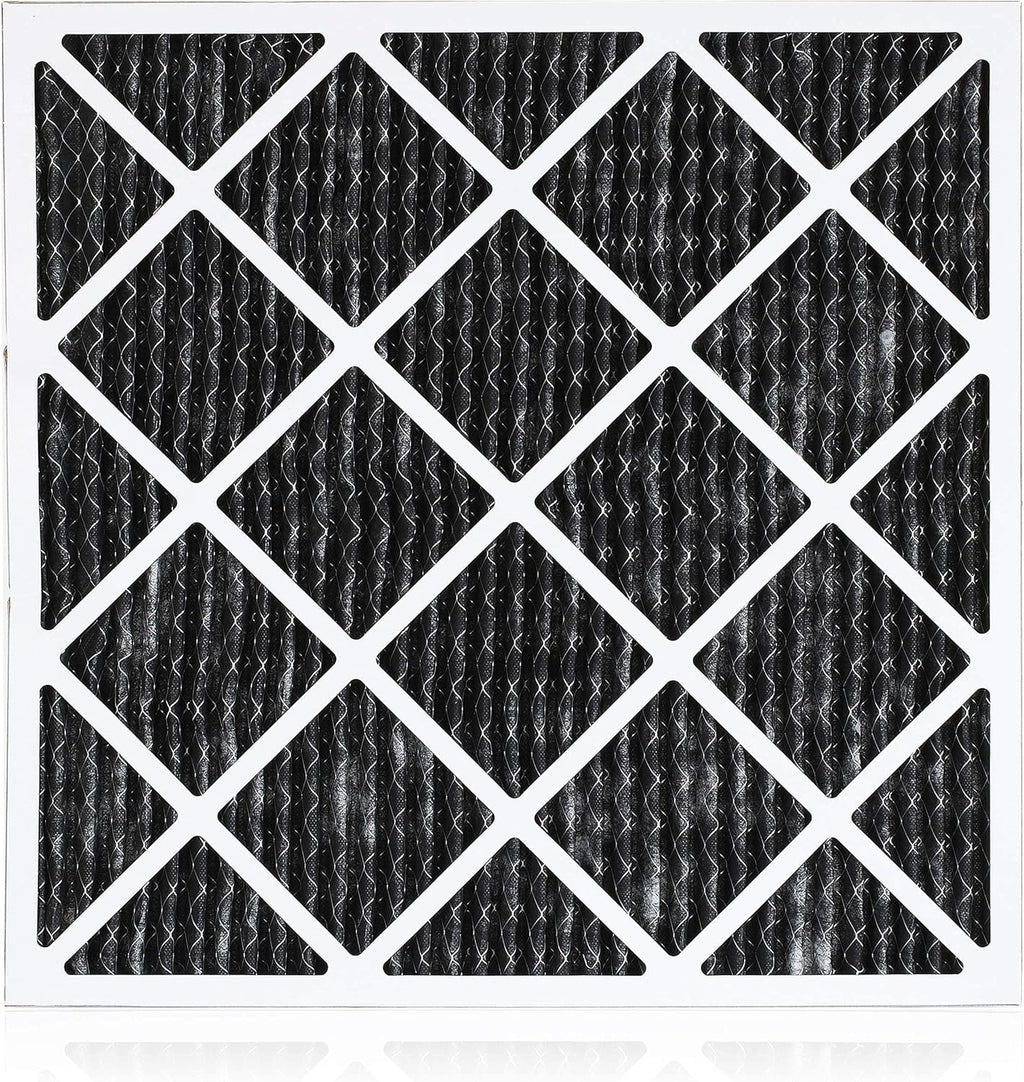 24x24x1 MERV 8 Pleated HVAC AC Furnace Air Filter with Activated Carbon (4-Pack, Black) K808584