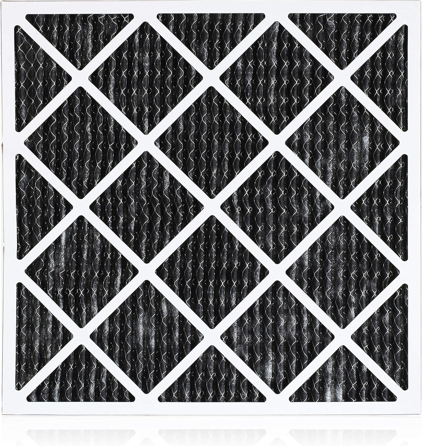 24x24x1 MERV 8 Pleated HVAC AC Furnace Air Filter with Activated Carbon (4-Pack, Black) K808584