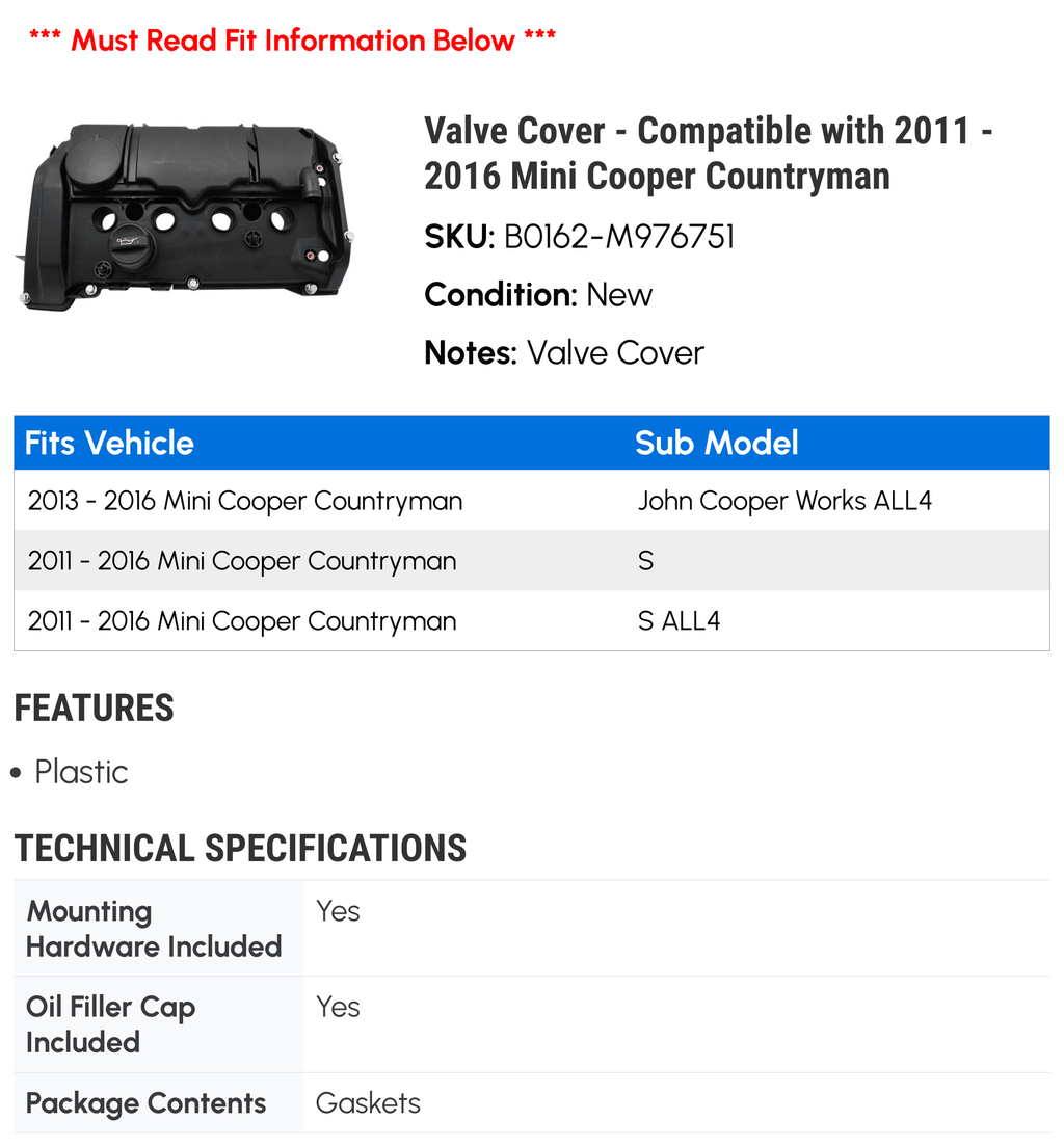 Valve Cover W521901