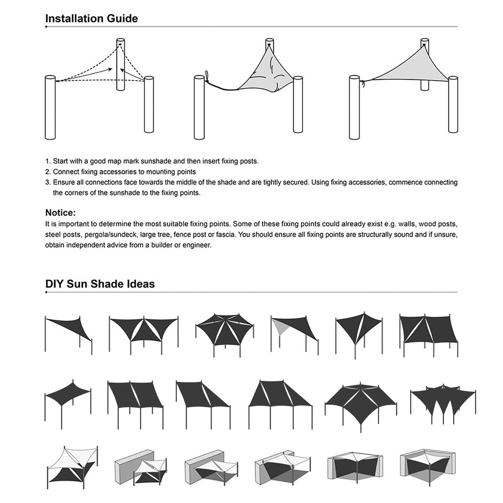 2 Pack 20x16 Ft 97% UV Block Rectangle Sun Shade Sail Canopy M4923