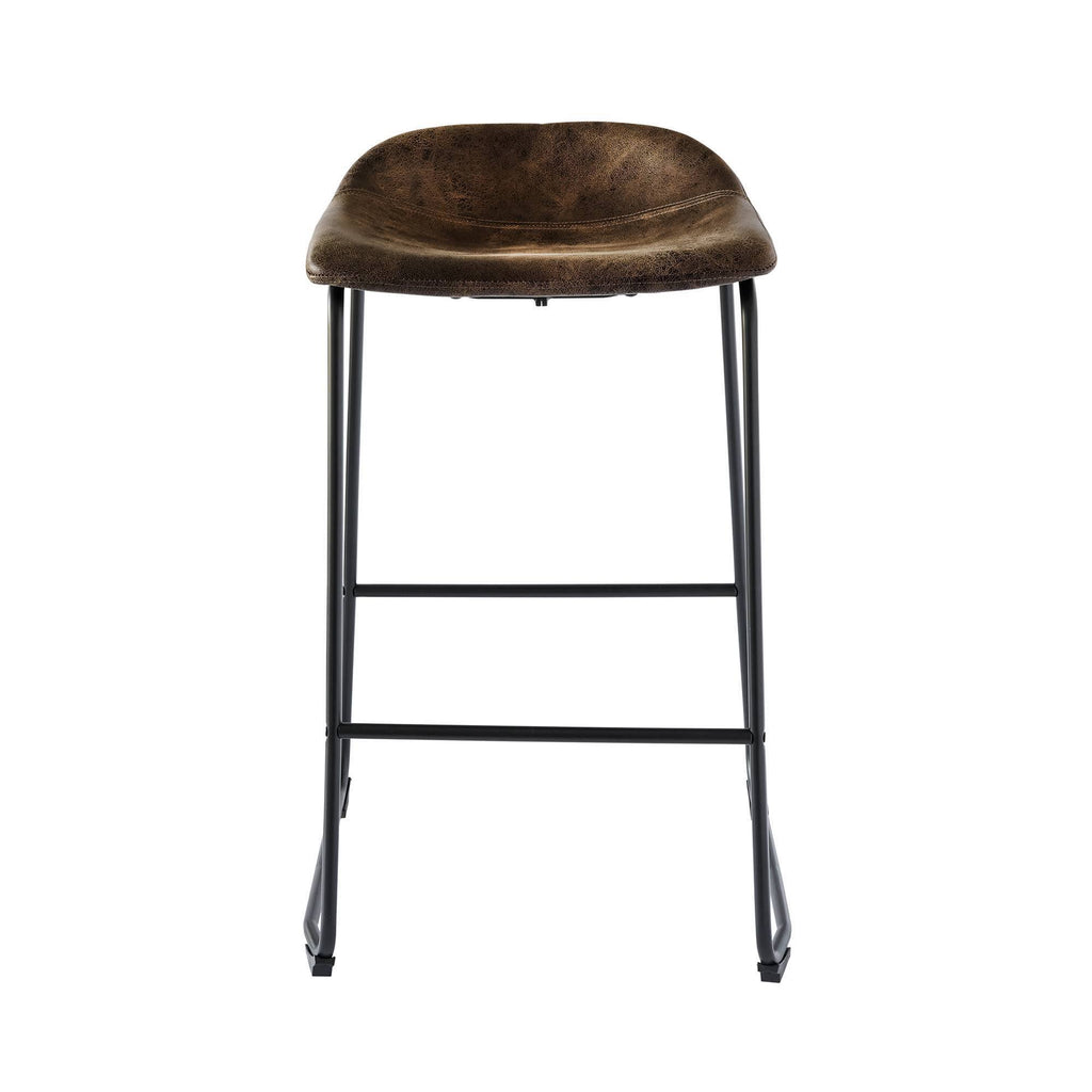 Brown Metal Bar Stool Set D4407