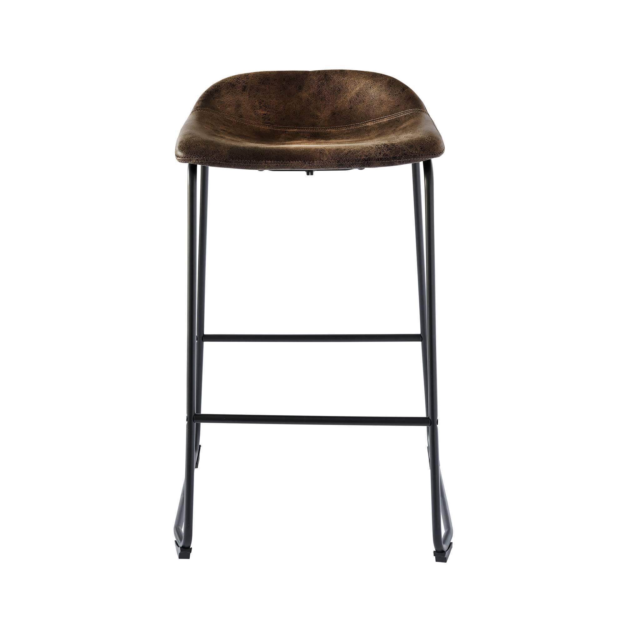 Brown Metal Bar Stool Set D4407