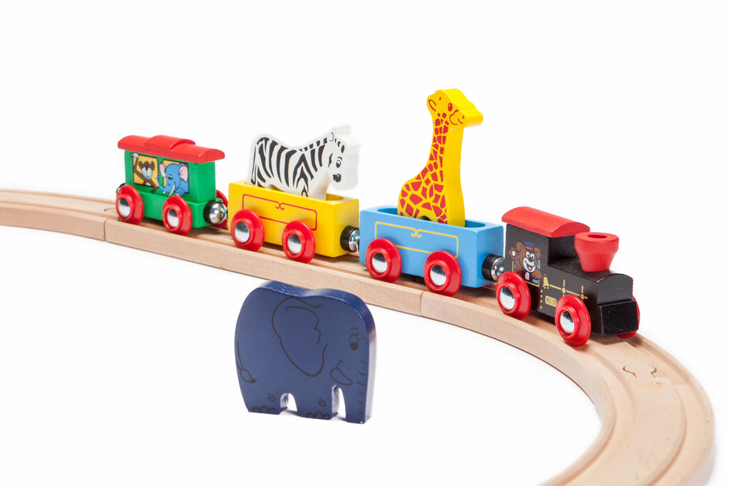 7 Piece Wooden Animal Train Set S784