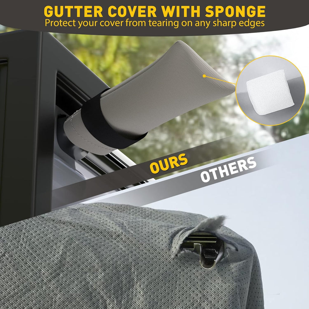 RV Trailer Cover 300D Waterproof Windproof Anti-UV for 24'-27' RV with Jack Cover A131011