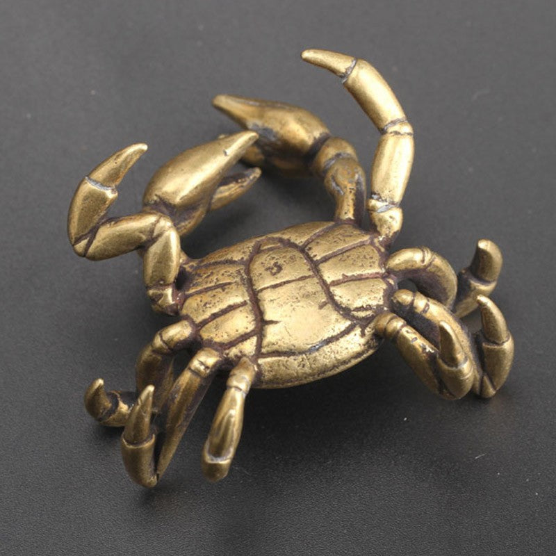 Solid Copper Crab Miniature Figurines V43504