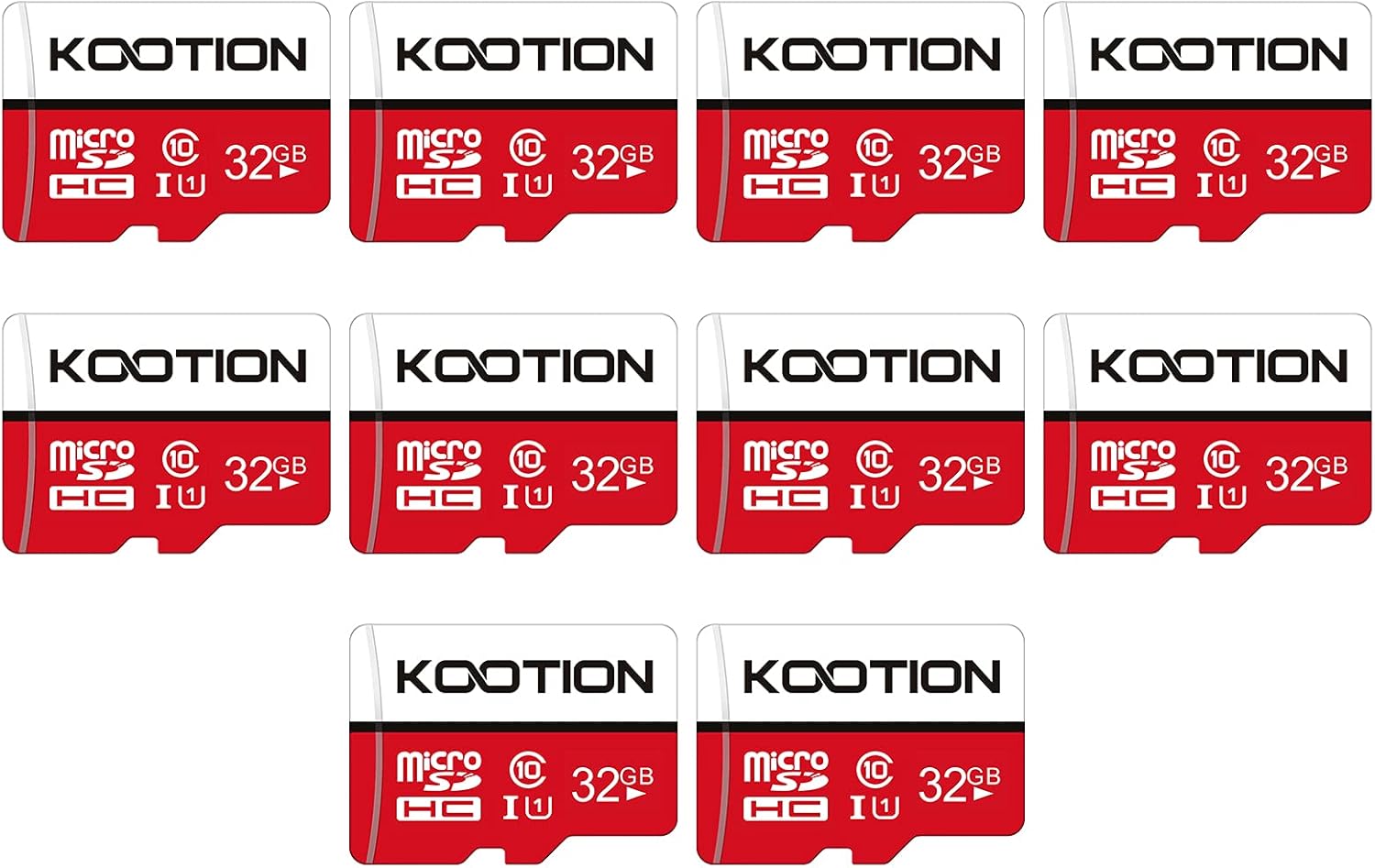 10-Pack 32 GB Micro SDHC UHS-1 Memory Card K80941