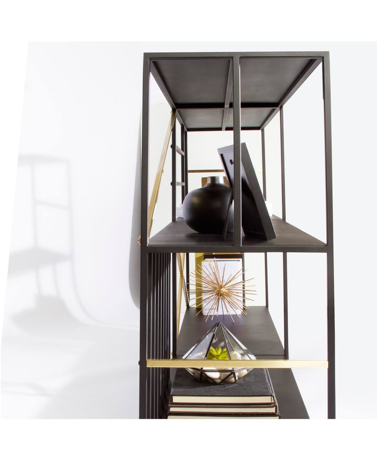 Black 2 Shelf Bookcase F865