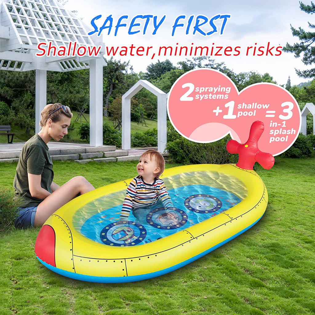3-in-1 Splash Pad Outdoor Water Play Toys G2517