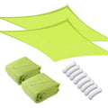 2 Pack 20x16 Ft 97% UV Block Rectangle Sun Shade Sail Canopy M4923