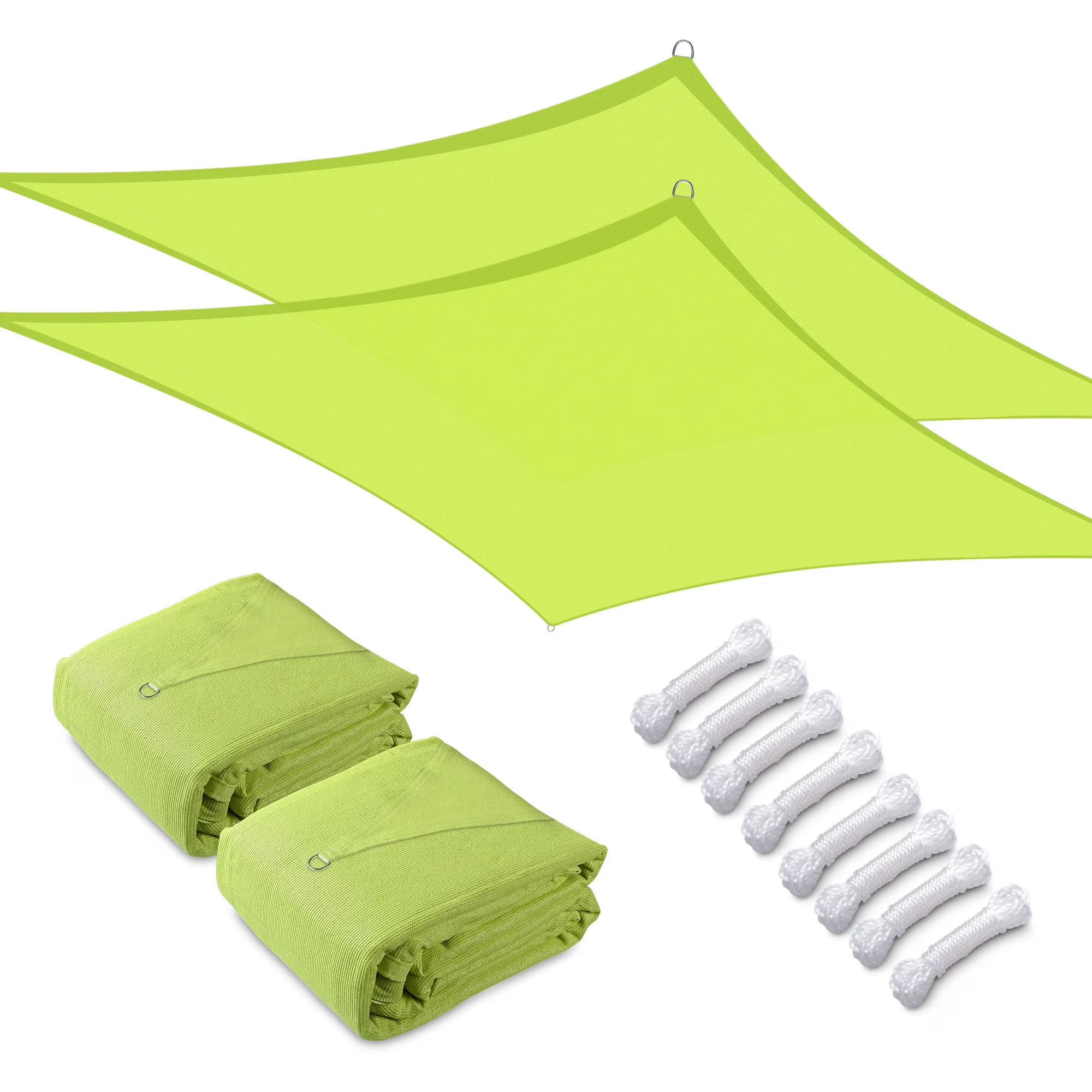 2 Pack 20x16 Ft 97% UV Block Rectangle Sun Shade Sail Canopy M4923