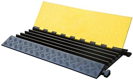 5 Channel 36” Long Black/Yellow Cable Protector Ramp T451