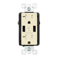Light Almond 20-Amp Tamper Resistant USB Outlet (2-Pack) Z490823