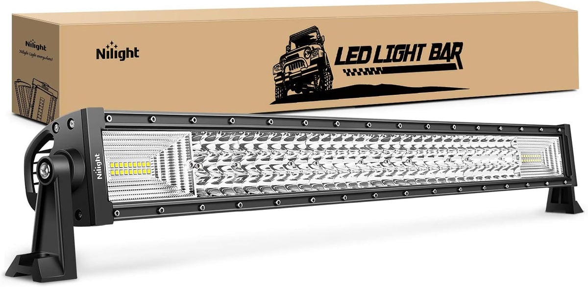 32Inch 378W Triple Row LED Light Bar Flood Spot Combo Pack of 2 H648