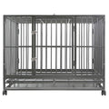 Silver Two-Door Dog Crate with Tray M178