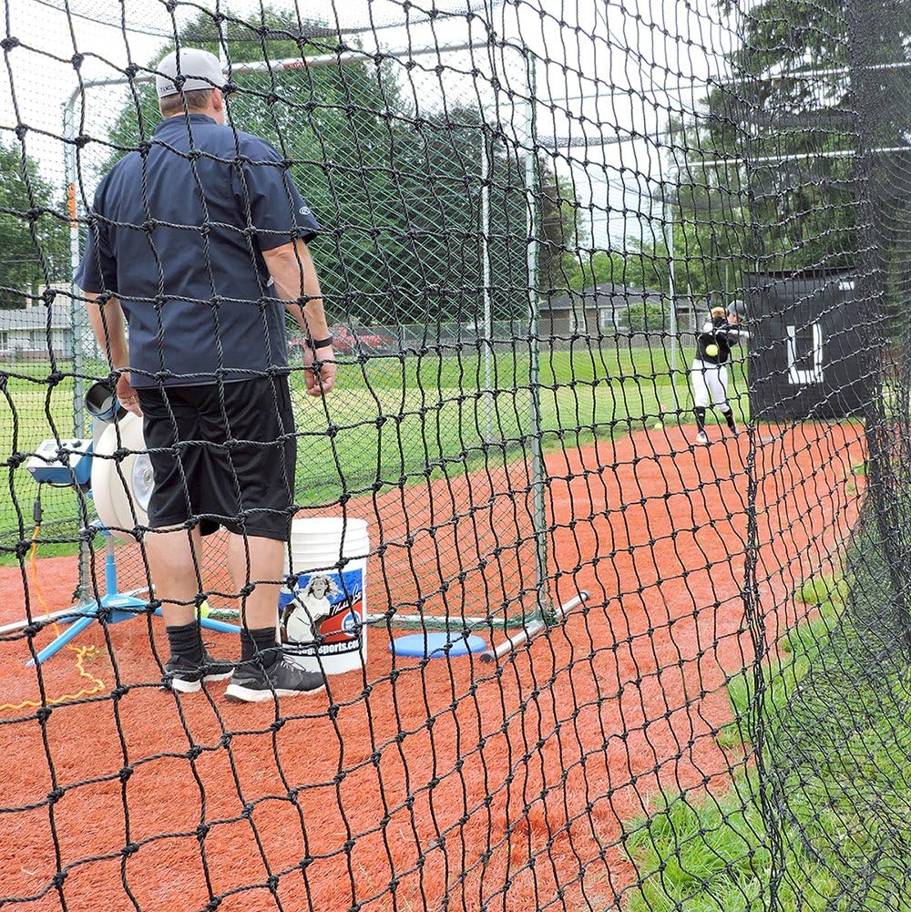 #60 Twisted Knotted Black Polyethylene Batting Cage Nets J949444