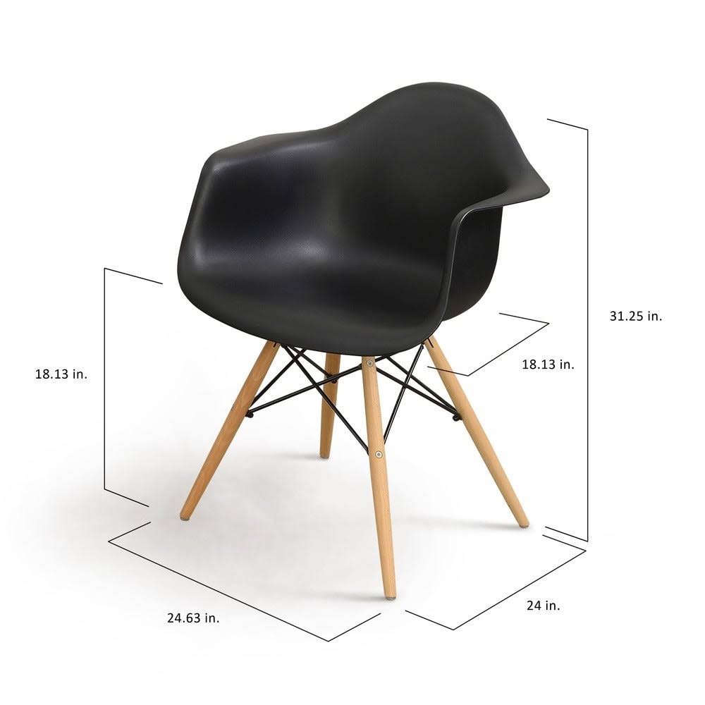Dark Brown Plastic Dining Chairs (Set of 2) A63992