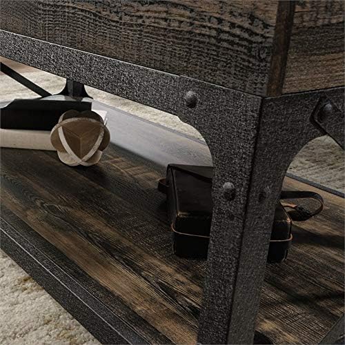 Wood and Metal Lift-Top Coffee Table in Carbon Oak/Black H697729