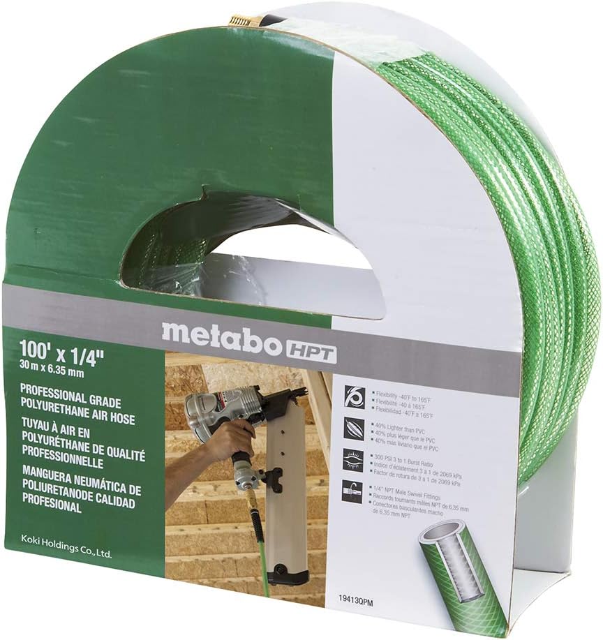 1/4-Inch x 100 Ft Polyurethane Air Hose, 300 PSI, Pack of 2 Z332901