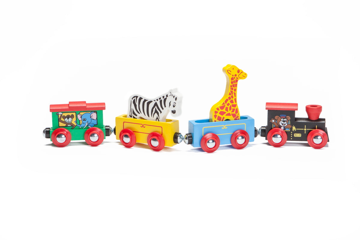 7 Piece Wooden Animal Train Set S784