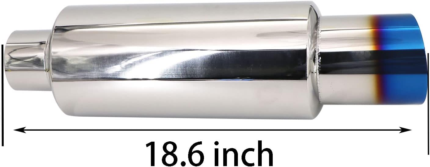 Blue Burnt Stainless Steel Exhaust Tip, 2.5" Inlet 4" Outlet, Pack of 2 A123