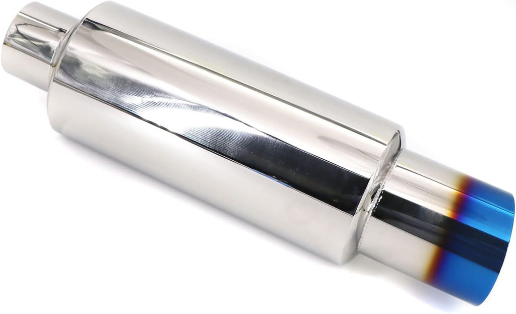 Blue Burnt Stainless Steel Exhaust Tip, 2.5" Inlet 4" Outlet, Pack of 2 A123