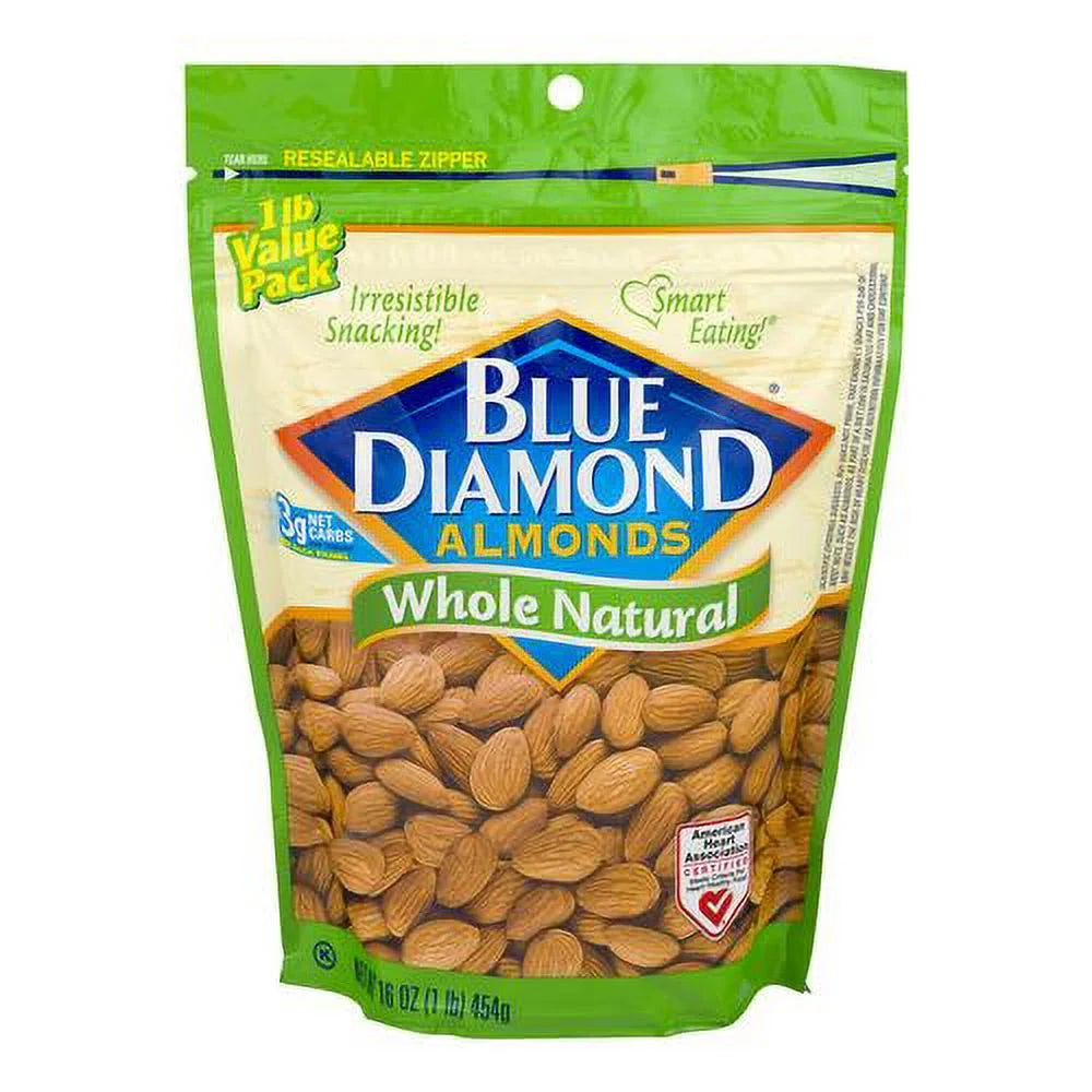 Blue Diamond Whole Natural Almonds (Pack of 10) W2855