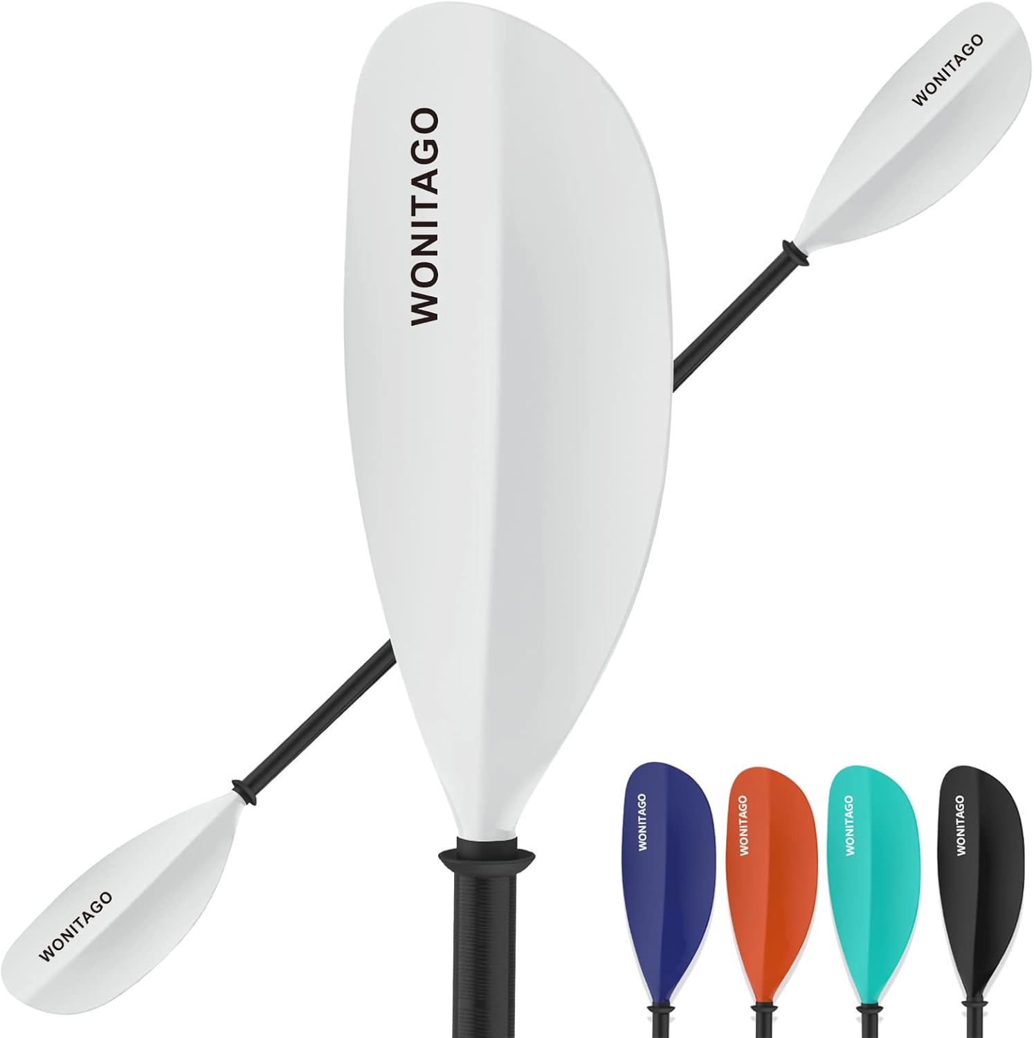 Fiberglass Kayak Paddle with Nylon Blades, 3 Piece, Pack of 2 Q956