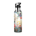 Stainless Steel Insulated Thermos Vacuum Flask Water Bottle with Straw Lid F619