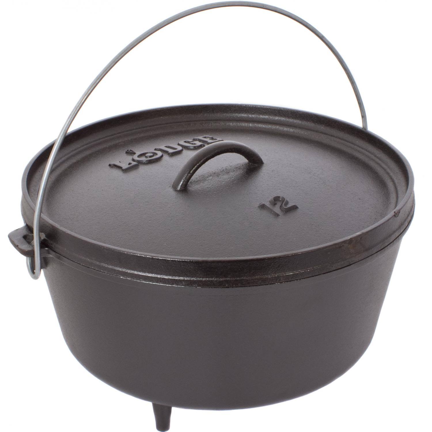 Black 8 qt Cast Iron Dutch Oven O334