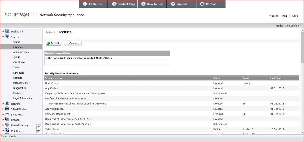 SonicWall NSA 2650 3YR Silver 8x5 Support F109