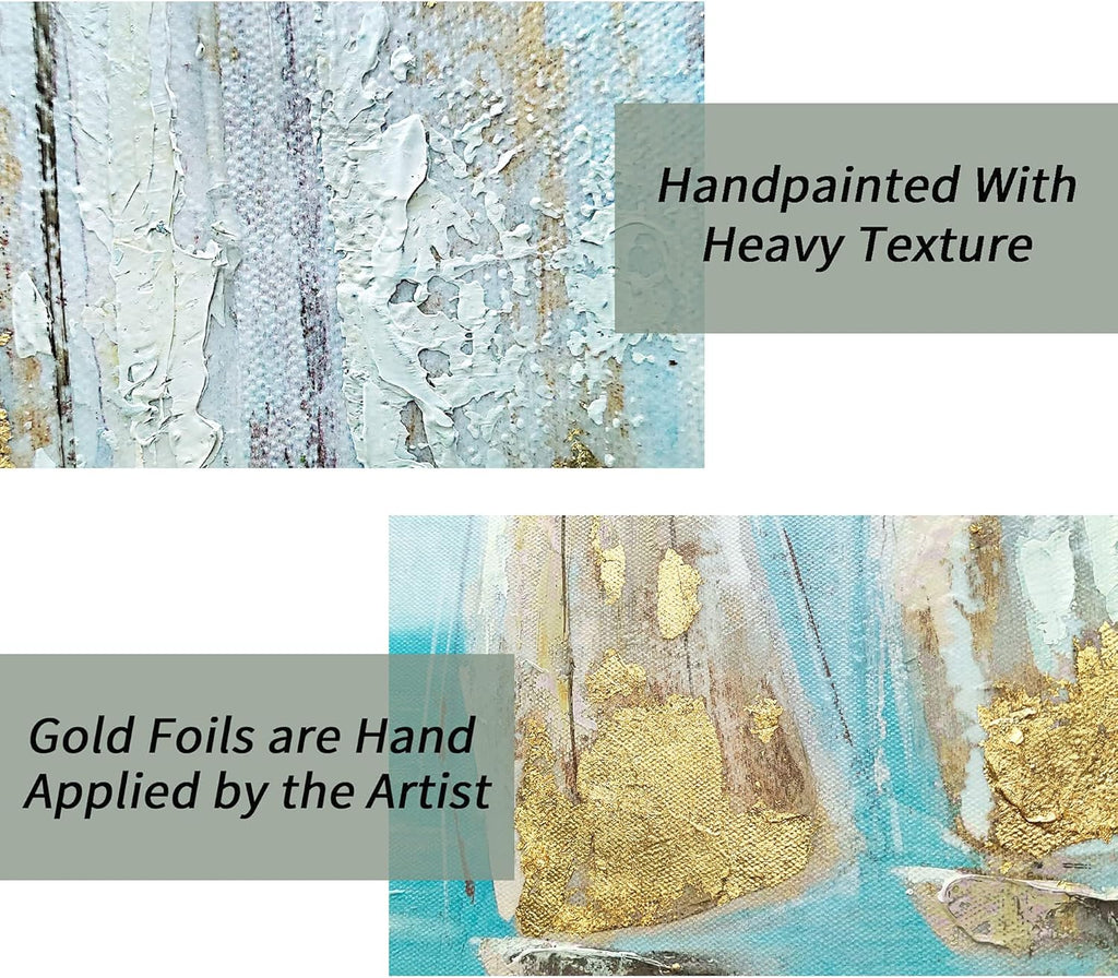 36 x 24 Hand-Painted Textured Canvas Wall Art U5044