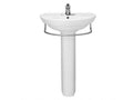White Wall-Mounted Pedestal Lavatory Top with Single Faucet Hole G74729