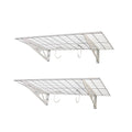 White 24 x 48 inch Garage Wall Shelf Two-Pack with Bike Tire Hooks W397541