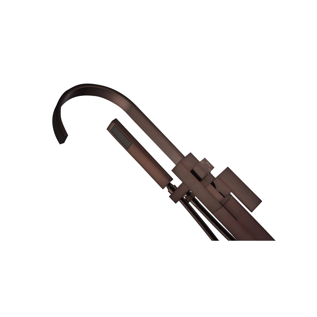 Oil Rubbed Bronze Gooseneck Tub Faucet with Hand Shower F1779