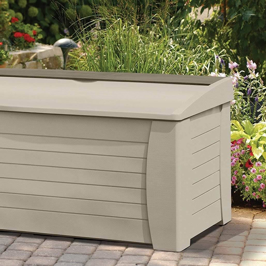 Taupe 127 gal Deck Box with Seat R4768