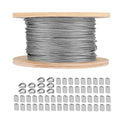 1/8 Stainless Steel Cable Wire Rope, 400FT T316 7x7 Strand Core C373006