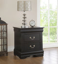 Vintage Wood Nightstand with Drawers F588