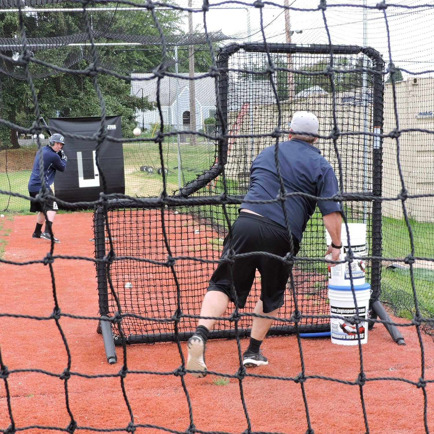 #60 Twisted Knotted Black Polyethylene Batting Cage Nets J949444