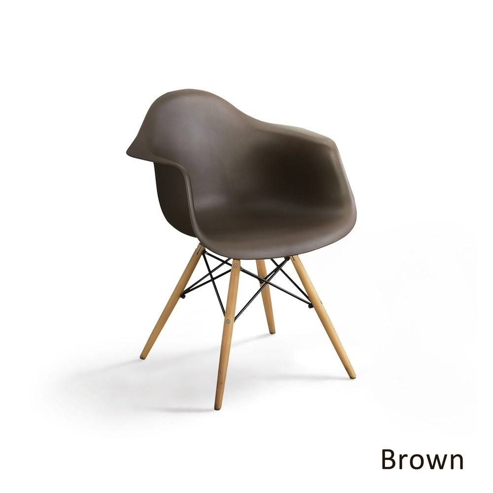 Dark Brown Plastic Dining Chairs (Set of 2) A63992