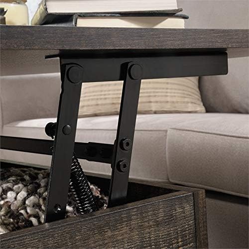 Wood and Metal Lift-Top Coffee Table in Carbon Oak/Black H697729
