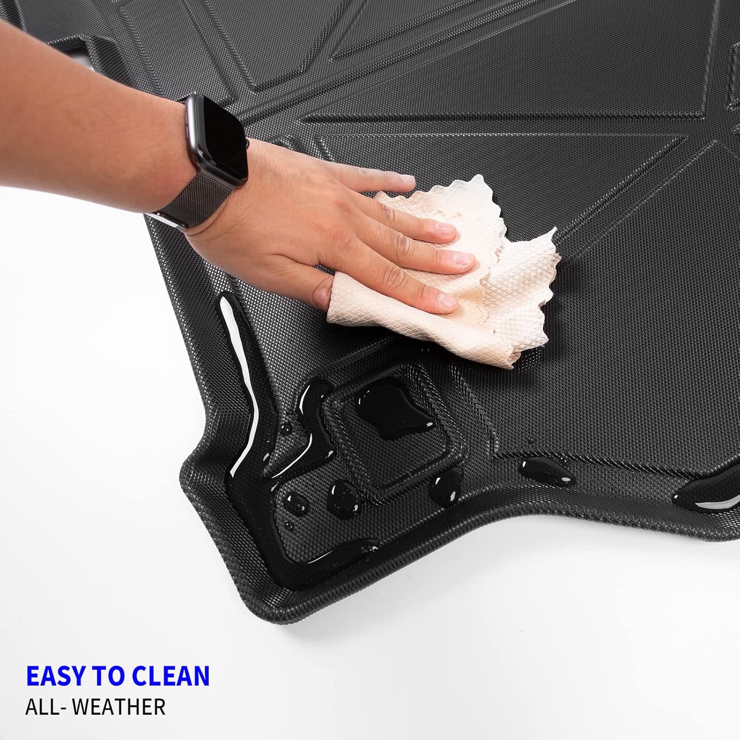 Rear Trunk Mat Cargo Liner TPE All-Weather 4 Door Pack of 2 Q6389