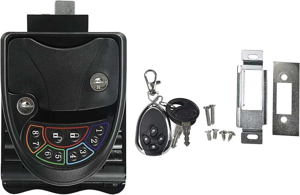 Keyless Entry Door Lock Handle Latch Zinc Alloy Wireless with Keypad Remote Control J8505
