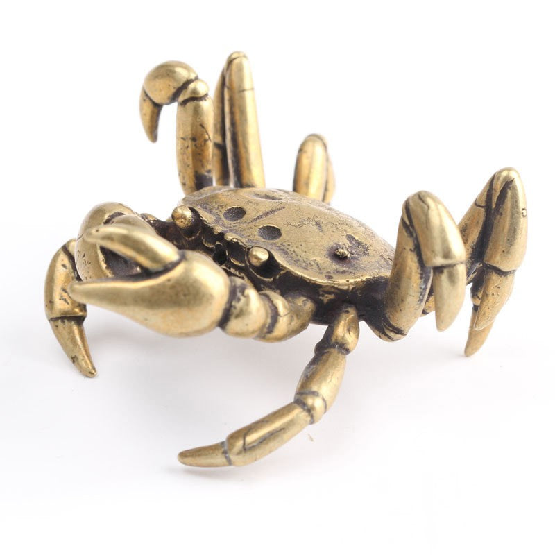 Solid Copper Crab Miniature Figurines V43504