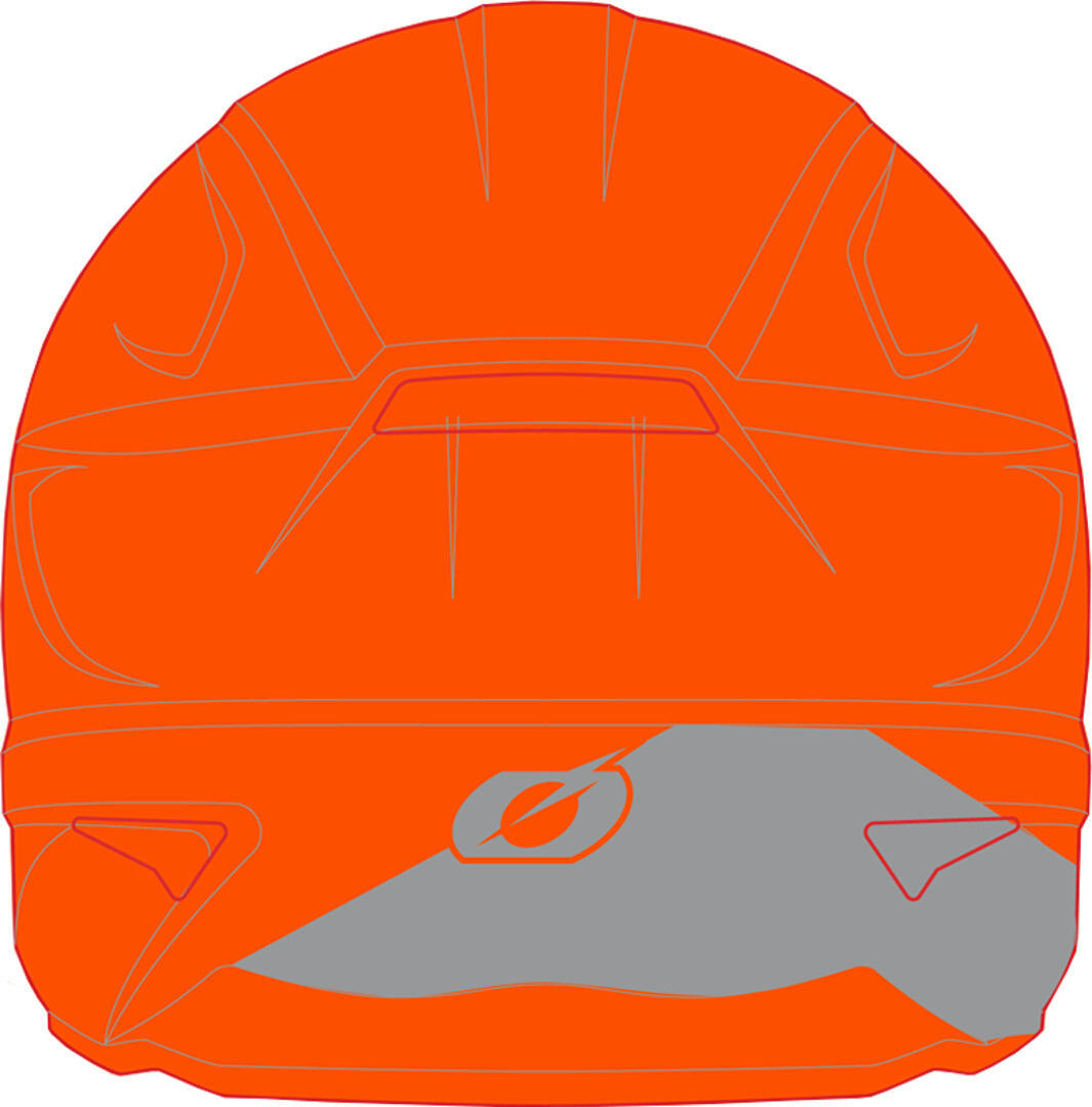 Matt Orange Grey Solid Cross Helmet X894457