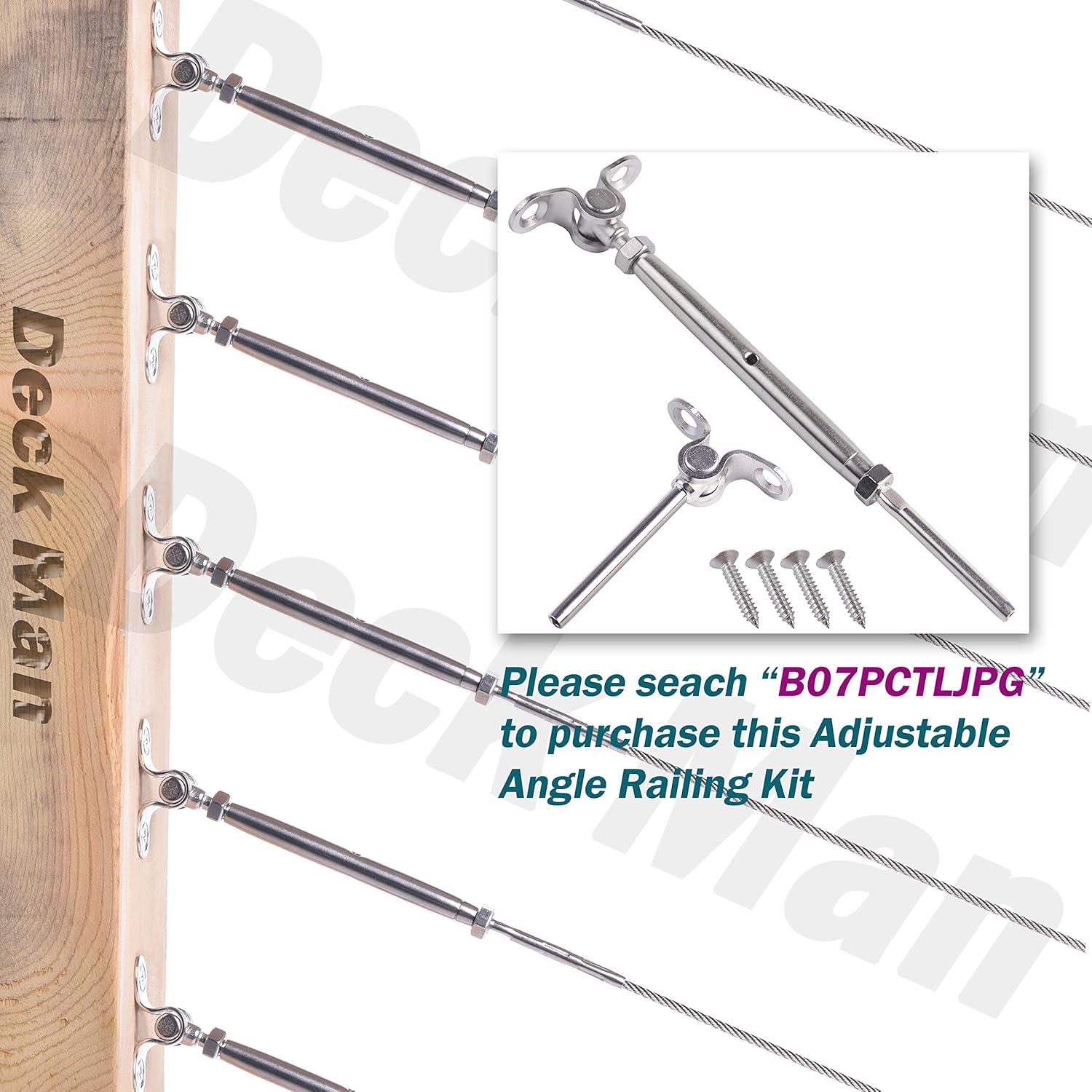 1/8 inch T316 Stainless Steel Wire Rope for Cable Railing, Marine Grade, 500FT, Pack of 2 M4624