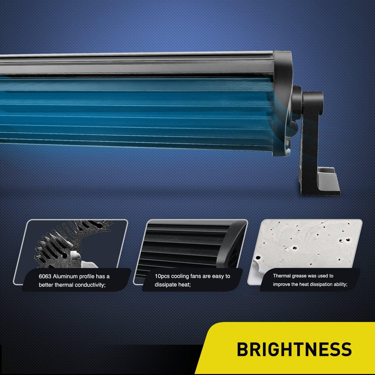 32Inch 378W Triple Row LED Light Bar Flood Spot Combo Pack of 2 H648